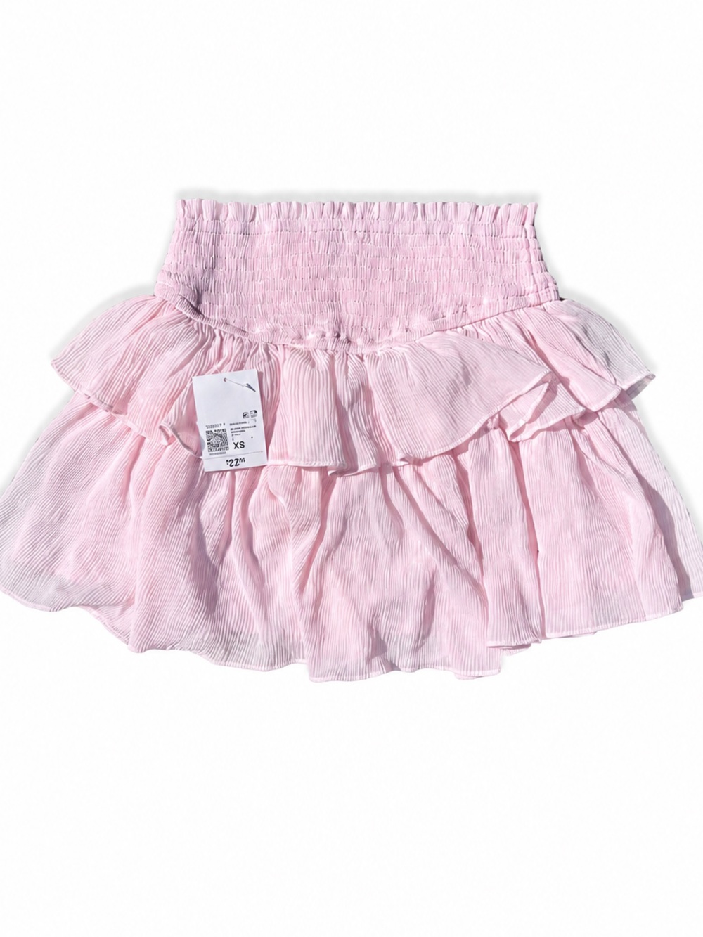 BNWT Y2K Forever 21 Pink Ruffled Tiered Mini Skirt Sz XS -